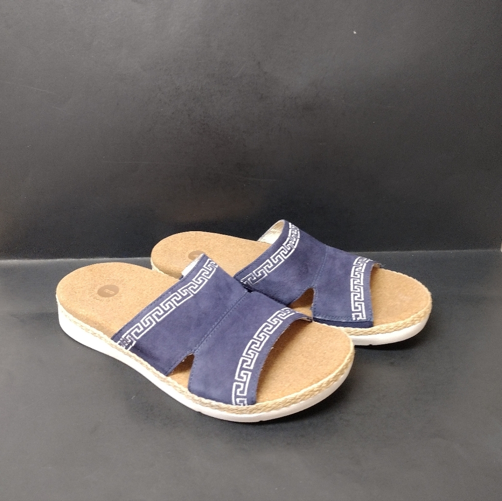 - REVITALIGN - FIONA ORTHOTIC EMBRODERED SUEDE WOMEN'S SANDALS SIZE : 9B - Picture 2 of 11